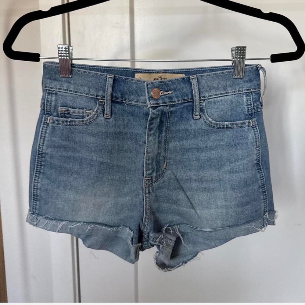 Hollister Light Wash Denim Mini Shorts